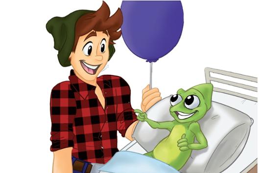 rik en skip ballon